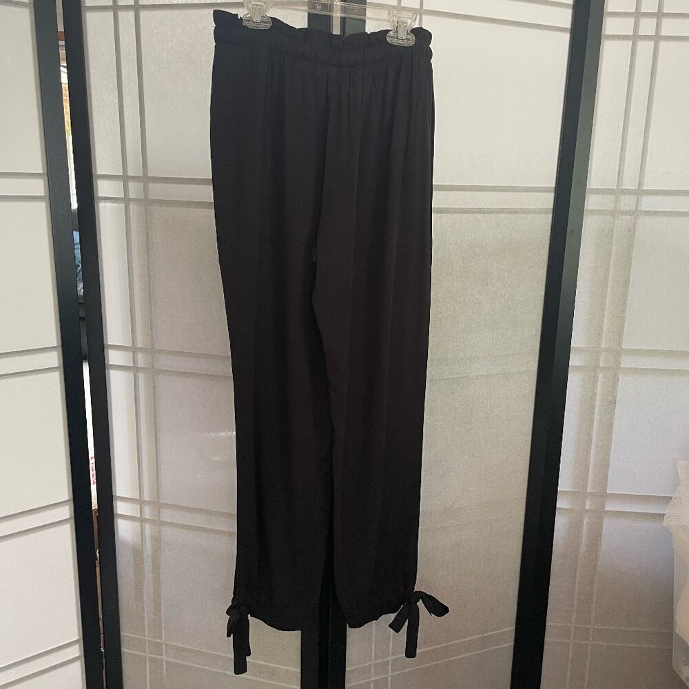 Lulus Draw String Casual Black Pants - image 6